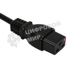 Шнур питания с блокировкой C19-C20, 3х1.5, 220В, 16А, черный, 5 метров