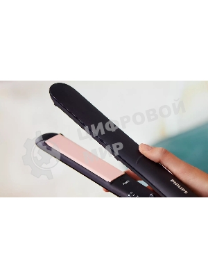 Выпрямитель для волос Philips BHS378/00 черный/розовый, 28 мм, 230 °C, 6 режимов