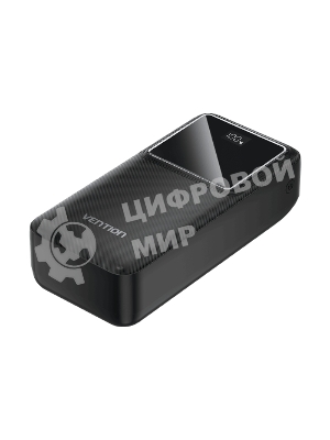 Портативный аккумулятор Vention Power Bank 30000mAh(Micro-USB/C-A/A)22.5W черный с LED Дисплеем, шт.