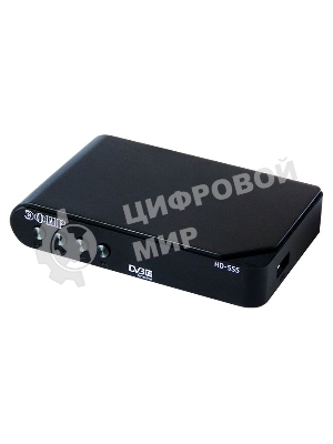 Ресивер эфирный цифровой DVB-T2 HD HD-555 пластик, дисплей, Эфир