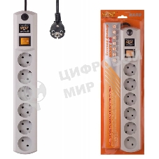 Сетевой фильтр Most H6 2 м (6 розеток) белый (коробка)