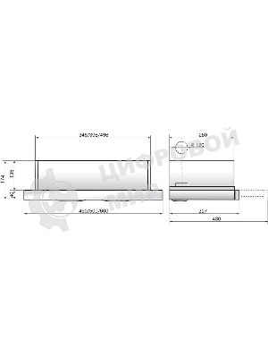 Вытяжка встраиваемая Elikor Интегра GLASS 60Н-400-В2Д нержавеющая сталь/стекло бежевое, 60 см, 400 куб. м/ч, 55 дБ