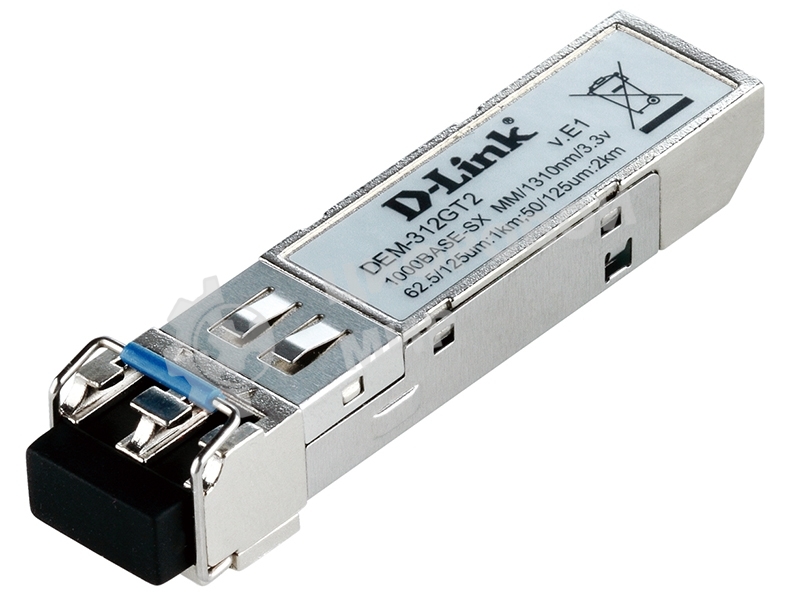 [Сетевое оборудование] D-Link DEM-312GT2/DD/F1A Модуль SFP с 1 портом 1000Base-SX+ для многомодового оптического кабеля, питание 3,3В (до 2 км)