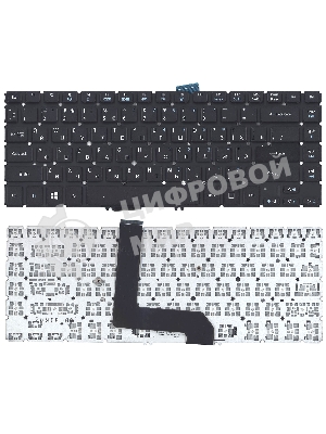 Клавиатура для ноутбука Acer Aspire M5-481T черная без рамки