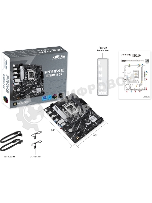 Материнская плата ASUS PRIME B760M-R D4, LGA 1700, Intel B760, 2xDDR4, 4xSATA, 2xM.2, 1xPCIe 4.0 x16, 1xPCIe x1, 1xHDMI, 1x 2.5Gb LAN, 4xUSB-A 2.0, 4xUSB-A 3.2 Gen 1, 3x3.5 мм, 7.1, mATX
