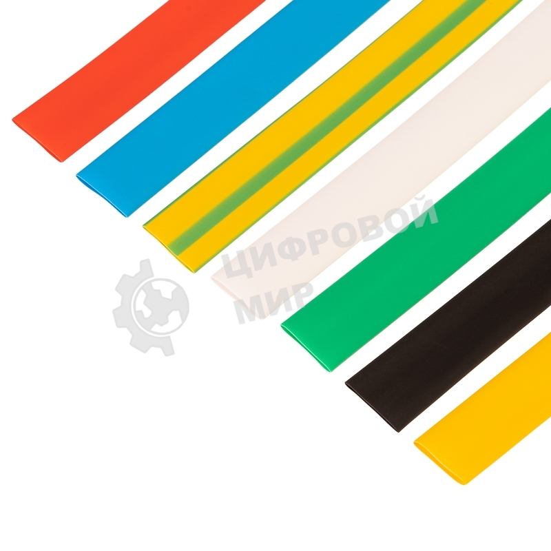 Набор термоусаживаемых трубок Rexant №16 ТУТ нг 8/4 мм, 7 цветов (упак. 21 шт. по 10 см)