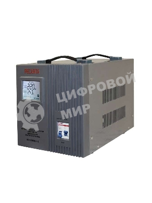 Стабилизатор напряжения Ресанта АСН-3 000/1-Ц 63/6/5 Стабилизатор 220В±8%, Габариты 340х220х230, Вес 9 кг