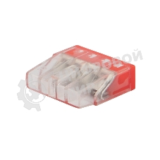 Экспресс-клемма с пастой Rexant СМК 2273-244, 4-проводная 0.5-2.5 мм², прозрачная (100 шт./уп.)