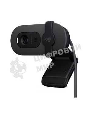 Веб-камера Logitech HD Webcam Brio 90 графитовый 2Mpix (1920x1080) USB 2.0 с микрофоном (960-001581)