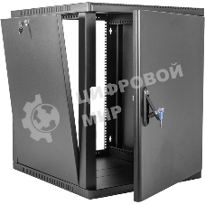 Шкаф ЦМО телекоммуникационный настенный сварной 15U (600 650) съемные стенки, дверь металл, черный