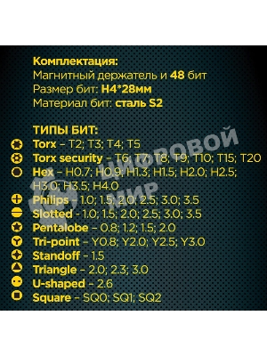 Отвертка с набором бит Cablexpert TK-SD-08R (49 предметов)