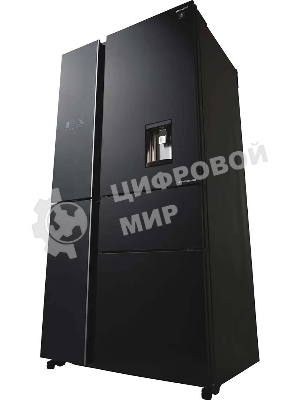 Холодильник Sharp SJWX99ABK черный четырехкамерный 423/227л морозилка снизу, No Frost, Side by Side