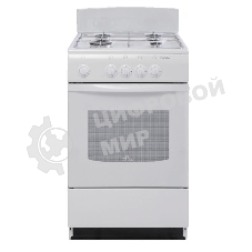Плита газовая De Luxe 5040.38Г (Щ) белый, конфорок 4 шт, духовка 43 л, 50 см x 85 см x 50 см
