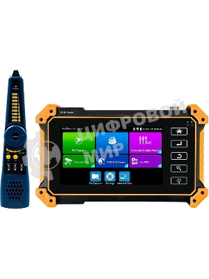 Универсальный монитор-тестер Tezter TIP-H-T-5 AHD/CVI/TVI/CVBS и IP-видеосистем (Базовая модель + детектор кабельной трассы)