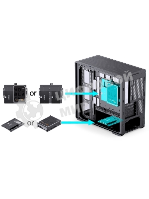 Корпус без блока питания Корпус JONSBO D300 Black MATX без БП, боковая панель из закаленного стекла, mini-ITX, micro-ATX, черный