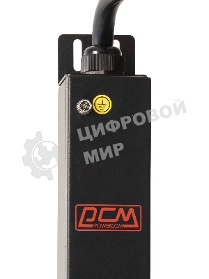 Блок распределения питания Powercom PDU-32AVMS24-18C3-6C9-3P верт.размещ. 18xC13 6xC19 с сетевым мониторингом 3x32A EN 60309 2м