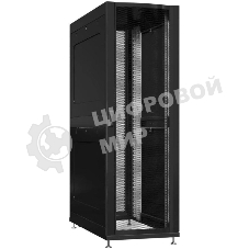 Шкаф серверный Powercom PSR4286-10201-BL напольный 42U 600x800мм пер.дв.перфор. задн.дв.перфор.2-хст. 800кг черный 100кг 2000мм IP20 сталь