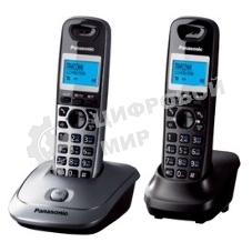 Телефон беспроводной (DECT) Panasonic KX-TG2512RU1 Доп трубка в комплекте, АОН, Caller ID, спикерфон, полифония