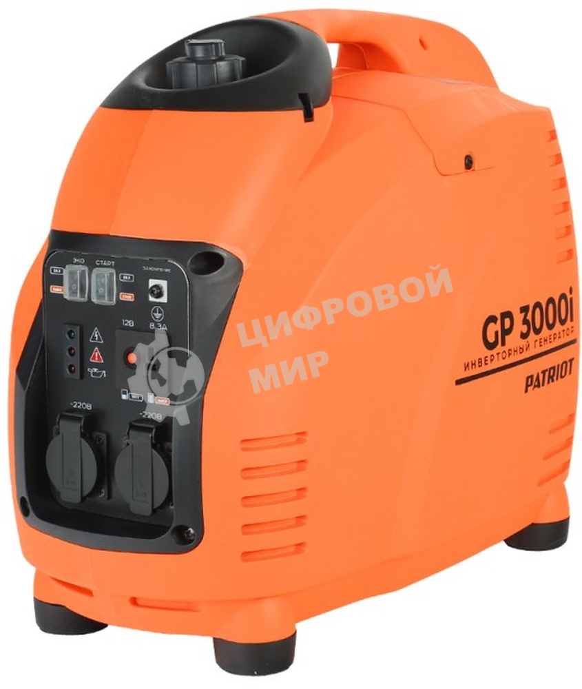 Электрогенератор бензиновый инверторный Patriot 3000il, 3.5 кВт, 63 дБ, 31.5 кг