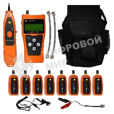 Тестер кабельный Lanmaster LAN-PRO-L/TPK-N-8R (упак:1шт) оранжевый