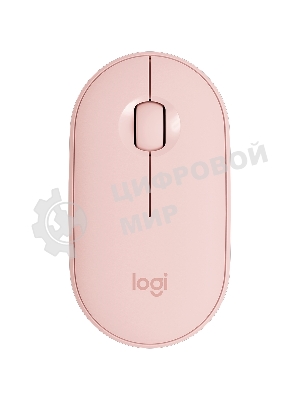 Мышь беспроводная Logitech Pebble M350 розовый, 1000 dpi, радиоканал, Bluetooth, USB, кнопки - 3