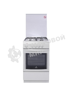 Плита комбинированная De Luxe 506031.01ГЭ (КР) белый, конфорок 4 шт, духовка 54 л, 50 см x 85 см x 60 см