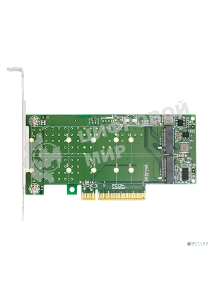 Переходник Lr-Link LRNV95N8 PCIe x8 to 2-Port M.2 NVMe Adapter, Supports 2*M.2 NVMe SSD for 2230, 2242, 2260,2280 and 22110 мм