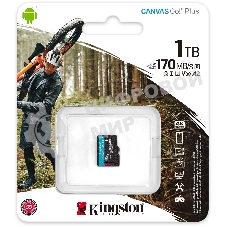 Карта памяти Kingston 1TB microSDXC Canvas Go Plus 170R A2 U3 V30 Card W/O ADP/ Kingston 1TB microSDXC Canvas Go Plus 170R A2 U3 V30 Card W/O ADP