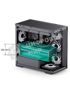 Корпус без блока питания Корпус JONSBO D300 Black MATX без БП, боковая панель из закаленного стекла, mini-ITX, micro-ATX, черный