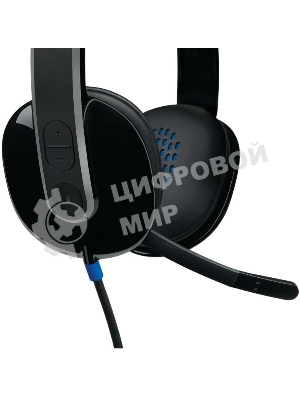 Гарнитура Logitech USB Headset H540 чёрный, проводная, USB