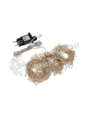 Гирлянда роса Фейерверк с трансформатором 20 м, 1000 LED, белое свечение 