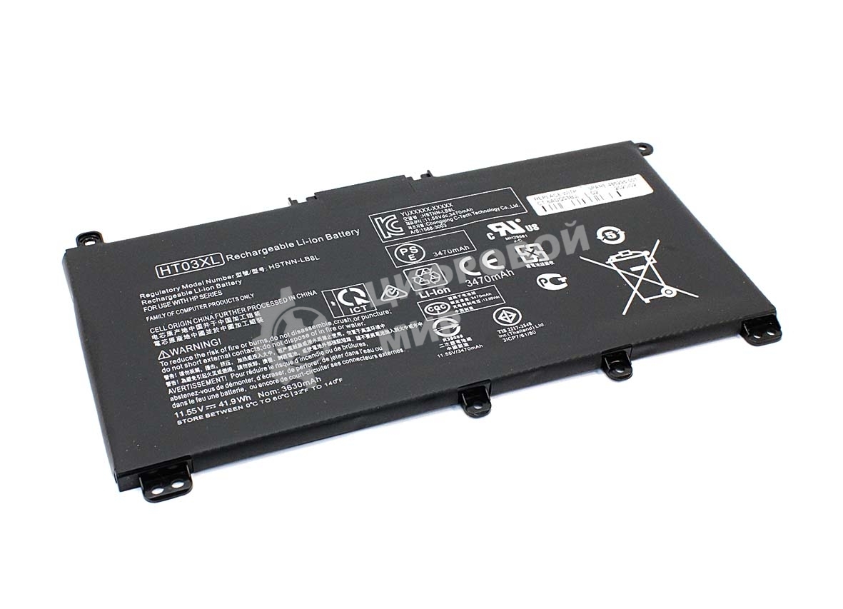 Аккумуляторная батарея для ноутбука HP 15-CS 17-BY (HT03XL) 11.4V 3600mAh черный orig