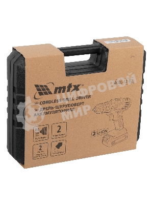 Дрель-шуруповерт MTX MCDL-12-02, 12 В, 2 Ач, 20 Нм, щеточный