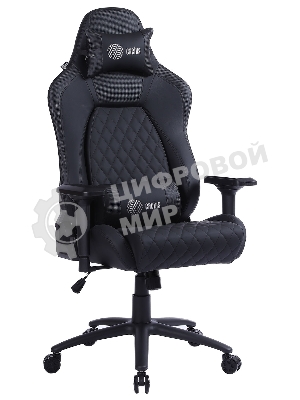 Кресло Cactus CS-CHR-130 черный, экокожа, подголовник