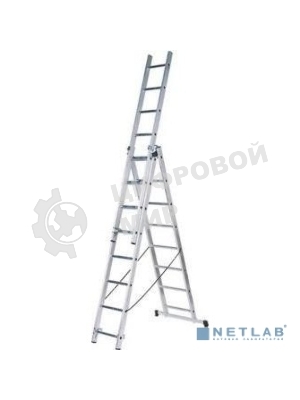 Лестница алюминиевая трехсекционная ЛА 3х7 Вихрь