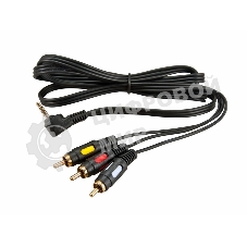 Шнур Rexant Стерео 3,5 мм 4C - 3 RCA 1,5 мeтра (GOLD)