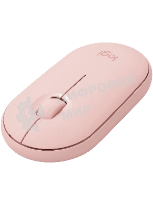 Мышь беспроводная Logitech Pebble M350 розовый, 1000 dpi, радиоканал, Bluetooth, USB, кнопки - 3