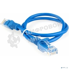 Патч-корд CCA light UTP Гарнизон PC-UTP-5e-0.5-B cat.5e, 0.5м, литой, многожильный синий