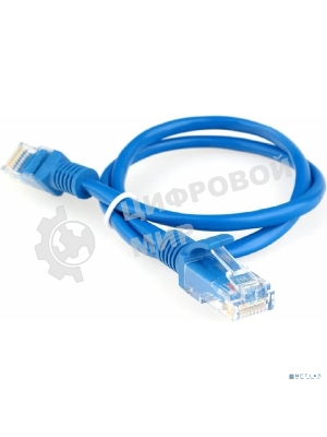 Патч-корд CCA light UTP Гарнизон PC-UTP-5e-0.5-B cat.5e, 0.5м, литой, многожильный синий