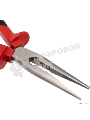 Тонкогубцы Rexant 200 мм никелированные, двухкомпонентные рукоятки