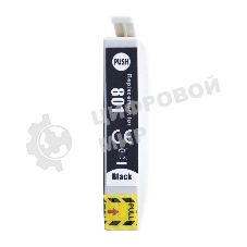 Картридж струйный Sakura C13T08014011 (T0801) для Epson, черный, 7,4 мл.