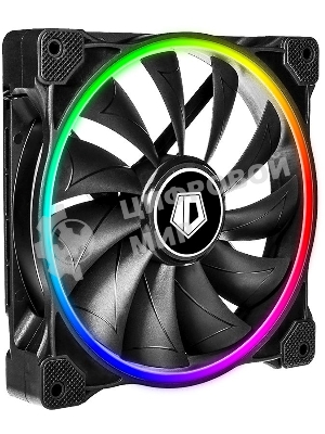 Вентилятор для корпуса ID-COOLING ZF-14025-ARGB 140x140x25мм (60шт./кор, Пульт управления, PWM, Low Noise, резиновые углы, Addresable RGB, 800-1600об/мин)  BOX