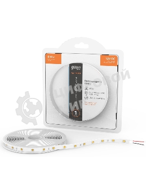 Лента светодиодная Basic Gauss 12V 8W/m 900lm/m 3000K IP20 LED 5m 1/100