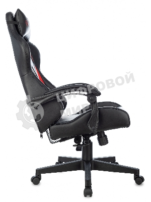 Кресло Zombie GAME TETRA черный/красный, экокожа, 120 кг, механизм качания