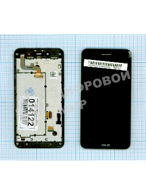 Дисплей для Asus PadFone mini 4.3, черный с рамкой