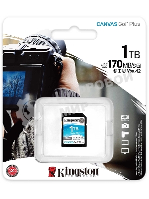 Флеш карта Kingston 1Tb SDXC Canvas Go Plus 170R C10 UHS-I U3 V30/Kingston 1Tb SDXC Canvas Go Plus 170R C10 UHS-I U3 V30