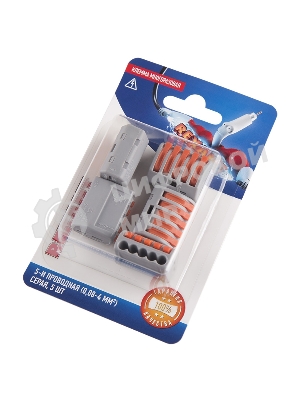 Соединительная клемма многоразовая Rexant 5-и проводная, серый (0,08-4 мм²), (5 шт.)