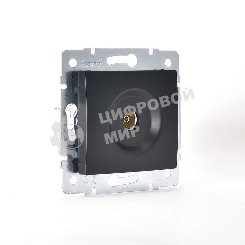 Механизм розетки TV СП KARINA оконечная черный бархат LEZARD 707-4288-130