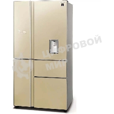 Холодильник Sharp SJWX99ACH бежевый четырехкамерный 423/227л морозилка снизу, No Frost, Side by Side