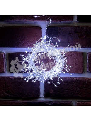 Гирлянда роса Фейерверк с трансформатором 20 м, 1000 LED, белое свечение 